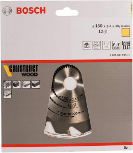Kružna testera za drvo Construct Wood 150x1.4mm - 12 zuba BOSCH - Img 2