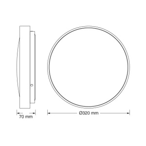 LED plafonjera sa senzorom 18W 6500K IP20 srebrna OSRAM - Img 3