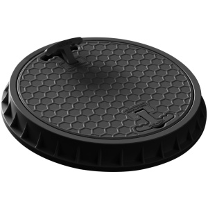 Poklopac za šaht PVC - okrugli crni 50cm