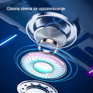 Punjiva LED lampa za bicikli sa sirenom - Img 2