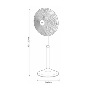 Stojeći ventilator 40cm 50W HOME - Img 3