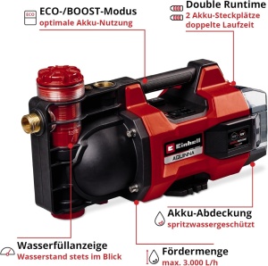 Akumulatorska baštenska pumpa AQUINNA 18/30 F LED EINHELL - Img 2