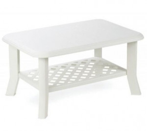 Baštenski sto plastični 90 x 60 x 46cm beli Niso