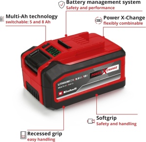Baterija Power X Change Multi-Ah PXC Plus 18V 5-8Ah EINHELL - Img 2