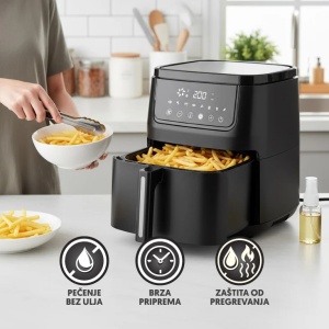 Friteza na vruć vazduh - Air Fryer 6.5L 1600W PROSTO - Img 3