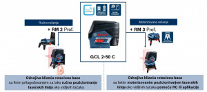 Kombinovani laser za obeležavanje GCL 2-50 C Bluetooth BOSCH - Img 10