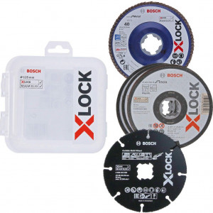 Komplet za sečenje i brušenje - rezna ploča 2kom. i brusna ploča X-LOCK 125mm BOSCH - Img 1