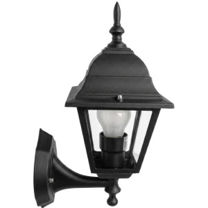 Kvadratna zidna baštenska lampa E27 IP44 crna ARTE ILLUMINA