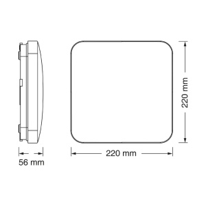 LED plafonjera sa senzorom 12W 6500K IP20 OSRAM  - Img 3