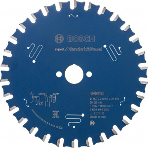 List kružne testere za sendvič panele 160x2.0/1.6x20mm, 30 Expert for SandwichPanel BOSCH - Img 1