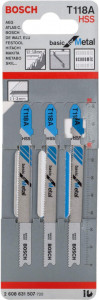 List za ubodnu testeru T 118 A Basic za metal 3kom. BOSCH - Img 2
