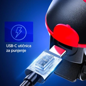 Punjiva LED lampa za bicikli sa sirenom - Img 3