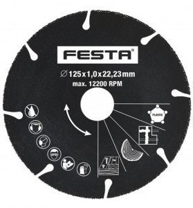 Rezna ploča karbidna univerzalna 125x1mm FESTA