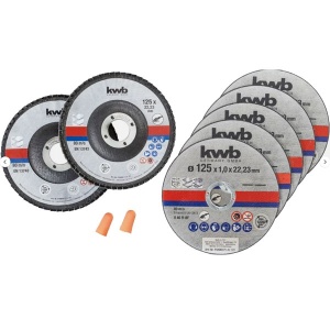 Rezna ploča za metal i lamelni brusni disk 125mm - 7kom. EINHELL