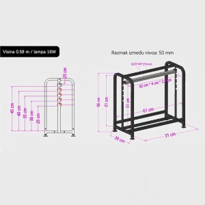 Smart Bašta Rack System 16w 58cm - Img 3