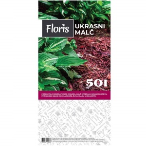 Ukrasna kora - malč 50L crvena FLORIS