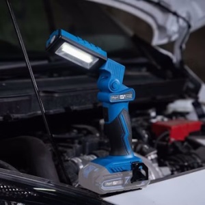 Akumulatorska LED lampa IXES Solo C-WL20-X + set punjač 2.4A i baterija 2.0Ah Scheppach - Img 2