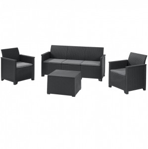 Baštenski set elodie 3 seater sa box stolom - grafit KETER - Img 1