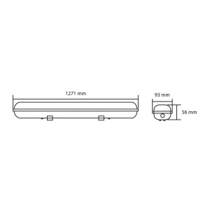 Dvostrana vodootporna armatura sa dve T8 LED cevi 2x18W PROSTO - Img 5