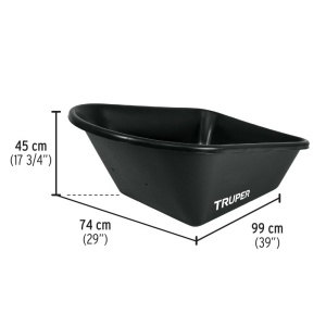 Korito PVC za poljoprivredna kolica 120L TRUPER - Img 2