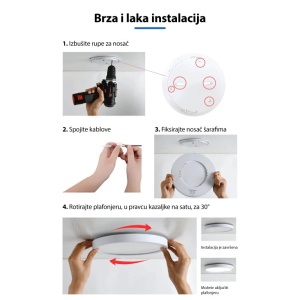 LED plafonjera 28W dnevno svetlo PROSTO - Img 4