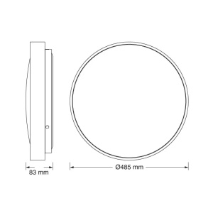 LED plafonjera 36W 6500K IP20 srebrna OSRAM - Img 3