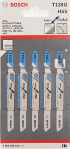List za ubodnu testeru T 118 G Basic za metal 5kom. BOSCH - Img 2