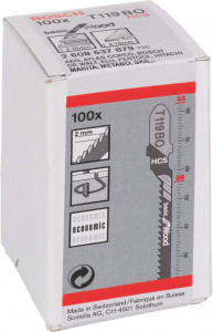 List za ubodnu testeru T 119 BO Basic za drvo 100kom. BOSCH - Img 2