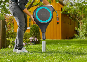 Motalica za crevo sa baštenskim crevom automatska 20m Roll-Up sa postoljem GARDENA - Img 4