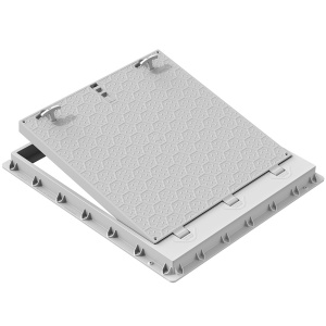 Poklopac za šaht PVC - kockasti sivi 90x100cm