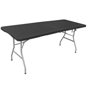 Sklopivi baštenski sto crni 180cm