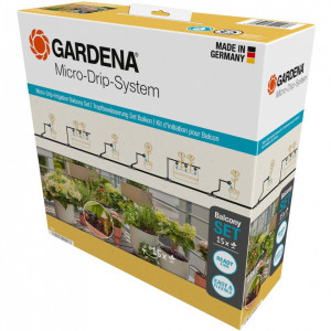 Balkonski set kap po kap za navodnjavanje saksija Mikrodrip GARDENA - Img 1
