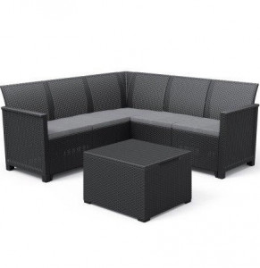 Baštenski set ugaoni elodie 5 seater sa box stolom - grafit KETER - Img 1