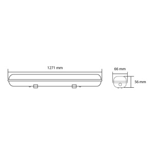 Dvostrana vodootporna armatura za 1x120cm T8LED PROSTO - Img 6