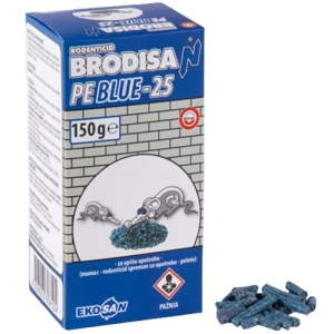 Peleti za miševe i pacove PE-25 BLUE plavi 150g BRODISAN