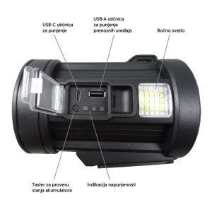 Punjiva LED baterijska lampa PROSTO - Img 3