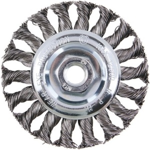 Rotaciona četka za brusilicu čelična - pljosnata gruba 100mm FESTA
