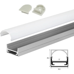 Set A aluminijumski profil za LED trake 1m 20.2x19.5 mm PROSTO