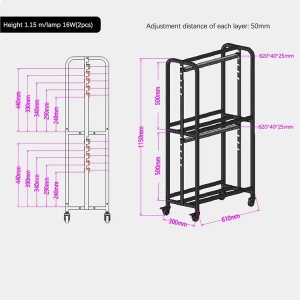 Smart Bašta Rack System 2×16W 115cm - Img 9