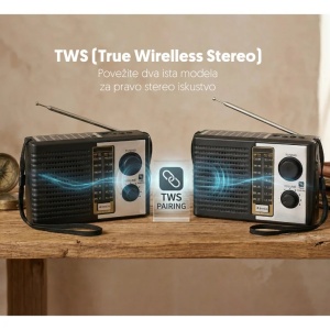 Solarni prenosni Bluetooth radio prijemnik PROSTO - Img 3