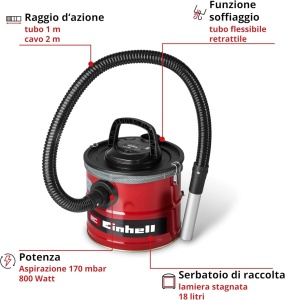 Usisivač za pepeo TC-AV 1830 D EINHELL - Img 6