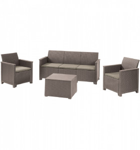Baštenski set elodie 3 seater sa box stolom - kapućino KETER - Img 1
