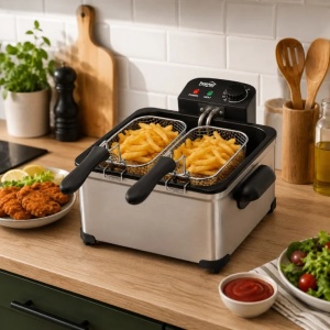 Friteza sa 2 korpe 5 l 2000W HOME - Img 4