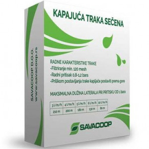 Kap po kap traka E-TAPE (506-10-750) 150mic - rupe 10cm - 7.5 l/h/m - 100m