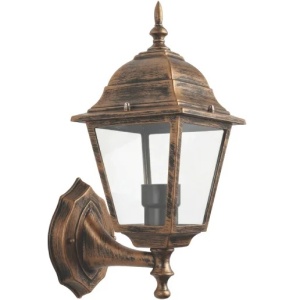 Kvadratna zidna baštenska lampa E27 IP44 bronza ARTE ILLUMINA