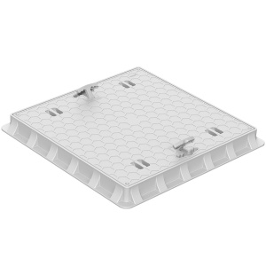 Poklopac za šaht PVC - kockasti sivi 60x60cm