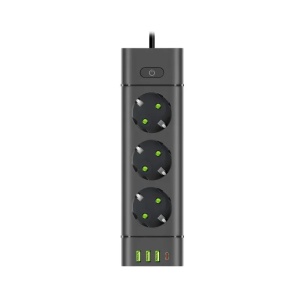 Produžni kabl sa 3 utičnice USB i USB-C priključcima crni PROSTO - Img 2