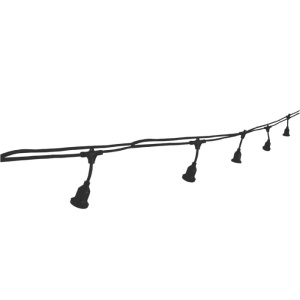 Spoljna girlanda sa 10 grla E27 10+1 m IP64 crna EUROLAMP