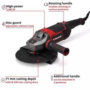 Ugaona brusilica 2400W TP-AG 230/2400 EINHELL - Img 4