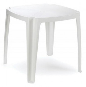 Baštenski sto plastični 75 x 75 cm beli Tavolo